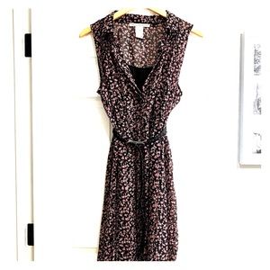 American Rag Floral Sleeveless Dress with Belt
